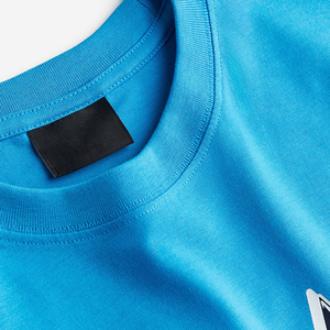 Camiseta Azul Lisa para Hombre, Corte Regular, Cuello Redondo, Manga Corta, Estilo Urbano, 100% Algodón, Impresión Serigráfica Frontal - Product Image 6