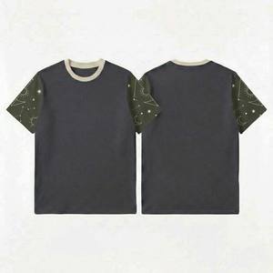 Camiseta de algodón grueso para hombre, manga corta, oversize, hombros caídos, color liso, estilo hip hop, streetwear, camisetas para hombre - Product Image 2