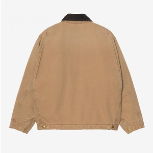 Unisex Bomber <b>Jackets</b> Custom Outdoor Winter <b>Zip</b>-<b>Up</b> Vintage Canvas Detroit Front for Wholesale Price - Product Image 2