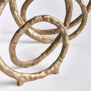 Handmade Circular Metal Sculpture Abstract Geometric Tabletop Decor Modern Art <b>Figure</b> for Living Room - Product Image 5