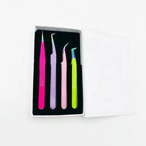 Precision Multi Point Stainless Steel Eyelash Tweezers Customized Color Sustainable Economical Beauty Tool For Extensions - Product Image 1