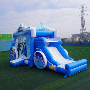 Combo de carruaje congelado de 5m Snow Queen Castle Girl Loopy casa inflable de salto con tobogán Casa de salto hinchable con tobogán - Product Image 2