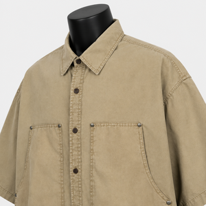 Camisa de Mezclilla Personalizada para Hombre, Estilo Casual Otoñal, Talla Grande, con Botones a Presión, Fabricante de Ropa Ecológica ODM - Product Image 5