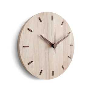 Modern Minimalist Wall <b>Clock</b> Black Metal Hoop with Natural Wood Beam Silent Quartz <b>Movement</b> for Luxury Office Home Living Room - Product Image 6