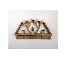 Industrial 2 Tier Metal Pipe Wall Shelf Rustic Solid Wood <b>Floating</b> Display Rack Heavy Duty Iron Frame Storage Bookshelf <b>Unit</b> - Product Image 4