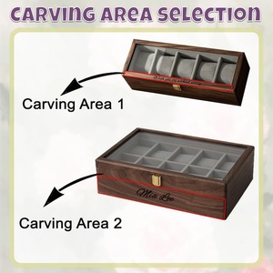 Personalized Eco-Friendly Durable Luxury Wooden Watch <b>Box</b> Custom Engraved Watch Storage Case Drawer Anniversary Gift <b>for</b> Husband - Product Image 1