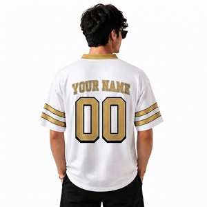 Camiseta de Fútbol Americano Personalizada, Corte Regular, Transpirable, Cuello en V, Unisex, Jersey Deportivo, Marca Privada OEM - Product Image 2