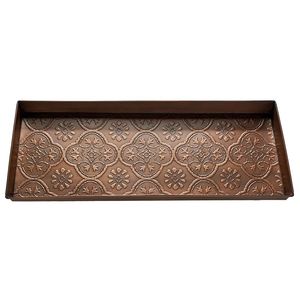 Metal Boot <b>Tray</b> with Footprint Design <b>Non</b> <b>Slip</b> Rectangle Entryway Mat Home Entryway Decorative Boot <b>Tray</b> - Product Image 6