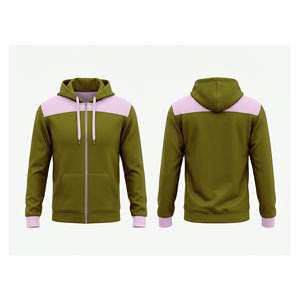Sudadera con capucha lisa con cremallera completa para estampar, tela polar suave, proveedor mayorista de chaquetas con capucha para entrenamiento deportivo para hombres, mujeres y jóvenes - Product Image 3