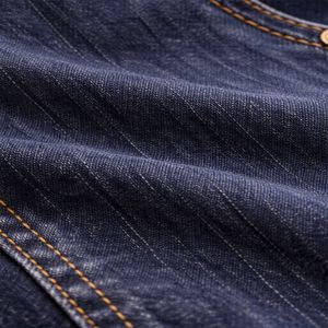 กางเกงยีนส์ทรงตรงผู้ชาย ทรงหลวม สีอ่อน สีสั่งทำได้ ระบายอากาศ แห้งเร็ว สไตล์วินเทจ - Product Image 6