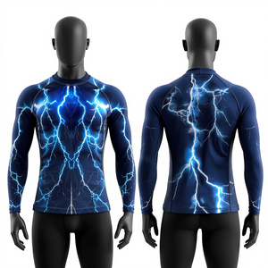 Rashguard sans manches pour homme à imprimé éclair - Polyester/Nylon, séchage rapide et antibactérien - Product Image 1