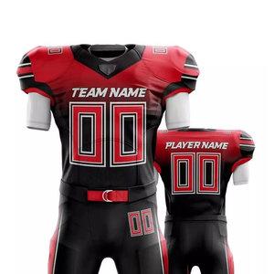 Uniformes de Fútbol Americano Personalizados de Primera Calidad, 100% Poliéster, Transpirables, de Secado Rápido, Antibacterianos, Cortos, para Todas las Temporadas, para Hombre - Product Image 5
