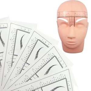 Plantilla desechable para cejas con regla de medición y guía de forma para salón de belleza y microblading - Product Image 3