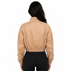 Quick Dry Nylon Athleisure Cropped Windbreaker <b>Jacket</b> Custom OEM Private Label - Product Image 2