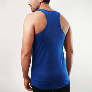 Men's Sports Fitness Tank Tops OEM Custom Logo Knitted Cotton Vest Bodybuilding Stringer Gym <b>Running</b> Plus Size Sleeveless - Product Image 3
