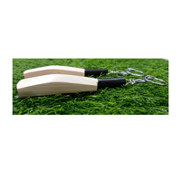 Precio al por mayor, calidad superior, acabado blanqueado, estilo clásico, Mini bate de Cricket de madera, agarre de goma de 15 "y 12", embalaje personalizado