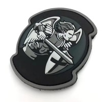 Étiquettes personnalisées en PVC souple 3D à coudre, motif cœur et fleur, pour vêtements, avec logo personnalisé, patchs en PVC souple, design 3D gaufré durable