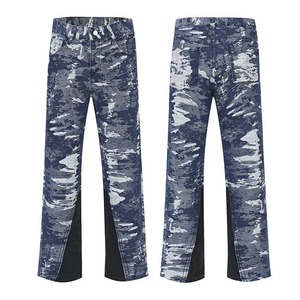 Jean en denim épais coupe droite surdimensionné pour homme, respirant, imperméable, écologique, 100 % coton, séchage rapide, hiver automne - Product Image 1
