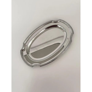 Luxury Stainless Steel Serving Trays Platter <b>Shiny</b> Polished Table <b>Top</b> Decorative Galvanized Metal for Hotel Decoration and Gift - Product Image 3
