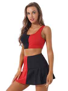 Vente en gros de robes sans manches personnalisées pour adultes, jupe de pom-pom girl, nouveau style, vêtements de sport, uniforme de cheerleading, 100% polyester - Product Image 6