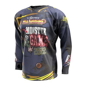 Infamous <b>Paintball</b> Jersey Black Blue Tie Dye Design Custom Printed Outdoor Shooting Game Apparel - Product Image 3