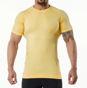 Hot Selling Custom T-<b>Shirts</b> For <b>Men</b> Spandex Polyester Crew Neck Sporty Short Sleeve <b>Compression</b> Dry Fit T-<b>Shirts</b> on Best Sale - Product Image 1