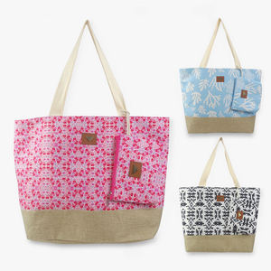 Organic Jute Picnic Tote <b>Bag</b> Eco Friendly Grocery Shopping and Beach Carry <b>Bag</b> - Product Image 1