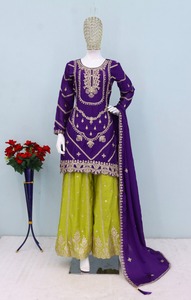 ชุดคุรตะปัลลาโซปักลายงานฝีมือแท้สไตล์ชาติพันธุ์สำหรับผู้หญิง สวมใส่ในงานแต่งงานและเทศกาลต่างๆ ซื้อได้ในราคาขายส่ง - Product Image 6