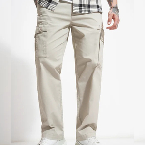 <b>Men</b>’s <b>Cargo</b> Pants Canvas Casual Multi Zipper Pocket Breathable Quick Dry Outdoor <b>Jogger</b> Style Mid Waist Custom Wholesale - Product Image 3
