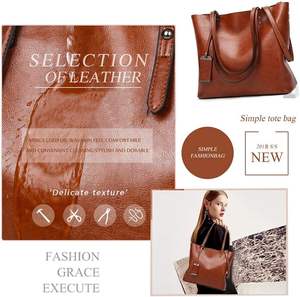 Sac à main pour femme en cuir véritable 100 %, léger et souple, avec fermeture éclair, compartiments spacieux, coutures durables, design élégant pour le bureau - Product Image 6