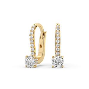 Pendientes de Diamantes de Laboratorio Redondos Brillantes de 1.46 Quilates, Oro de 10K, Estilo Único y Ligero, Pedido al por Mayor, Suministro de Joyería Fina Sostenible - Product Image 3