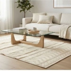 Meilleur prix, tapis géométrique moderne, rectangle, coton biologique, tissage plat, style scandinave, lavable, pour salon - Product Image 5