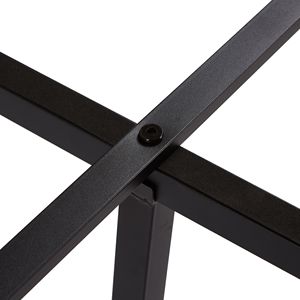 Struttura letto matrimoniale in metallo con luci LED, USB e rivestimento in legno, testiera e pediera, non richiede rete a molle, grande formato - Product Image 5