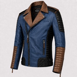 Chaqueta de Motociclista de Cuero Sintético Color Borgoña para Hombre, Corte Ajustado, Cuello Camisero, Cierre de Cremallera, Estilo Biker, Ropa de Abrigo para Otoño - Product Image 5