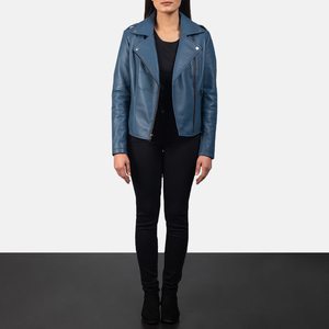 Veste d'hiver pour femme en cuir de mouton véritable, imperméable, respirante, tendance, en laine, construction en cuir naturel pour un confort décontracté - Product Image 6