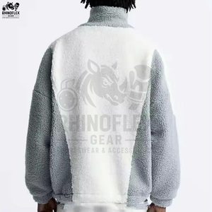 Nuevas chaquetas vintage de forro polar Sherpa 100% algodón, chaquetas sólidas para hombre - Chaquetas Sherpa transpirables e impermeables para invierno - Product Image 4