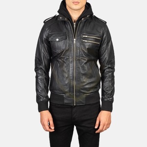 Stylish <b>Men's</b> Genuine Leather <b>Jacket</b> with <b>Long</b> Sleeve Latest Design Winter <b>Jacket</b> High Quality Best Popular Style Leather <b>Jacket</b> - Product Image 3
