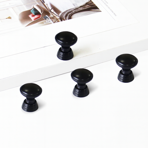 High Quality Zinc Alloy Cabinet <b>Knob</b> Matte <b>Black</b> Vintage Drawer Handle Hardwares Materials for Kitchen Bathroom Furniture - Product Image 1