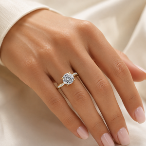 Bague de fiançailles solitaire en or 10K SHRAMAN DIAMOND, personnalisée, avec tige torsadée, pavé de moissanite, unisexe, alliance éternité, anniversaire - Product Image 2