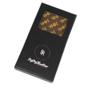 Corbata de Moño Iota Phi Theta Marrón Dorado, Accesorio Clásico y Elegante de Primera Calidad para Fraternidad Griega - Product Image 4