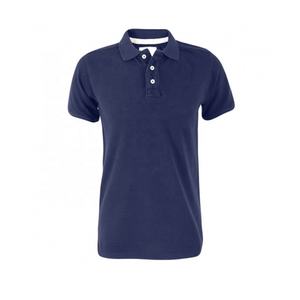 Polo en tricot personnalisé pour homme, coupe ajustée, en coton, style décontracté, avec fermeture éclair - Product Image 1