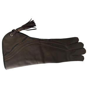 Guantes de Cetrería de Cuero Negro con Diseño de Borlas Blancas, Duraderos, para Todas las Estaciones, Venta al Por Mayor | - Product Image 3