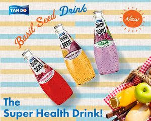 Bebida de semilla de albahaca, botella de vidrio de 290ml, jugo de fruta colorido con mango, lichi, fresa, sandía, ingrediente principal con sabor - Product Image 2