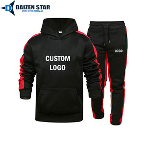 Hooded Fleece Tracksuit with Drawstring Closure Streetwear Style Breathable & Eco-Friendly Unisex Adult - Product Image 3