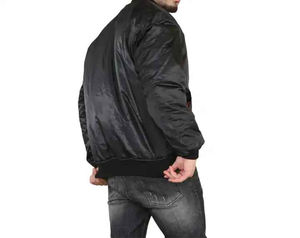 Blouson Bomber en Satin Personnalisé Grande Taille pour Homme, Modèle 2026, Vente en Gros, Service OEM - Product Image 5
