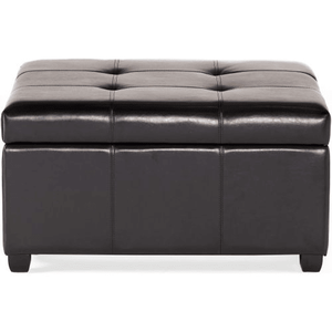Pouf Contenitore Trapuntato Quadrato Grande da 35 Pollici con Poggiapiedi per Soggiorno, Panca e Arredamento - Product Image 3