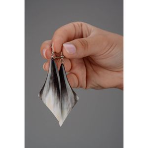 Pendientes Colgantes Clásicos Hechos a Mano con Cuerno de Búfalo, Joyería Tribal Ligera y Natural para Mujeres y Niñas - Product Image 3