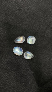 Lote certificado de piedras de piedra lunar natural arcoíris con efecto fuego, cabujones de formas variadas, gemas sueltas de 8.05 quilates para joyería - Product Image 3
