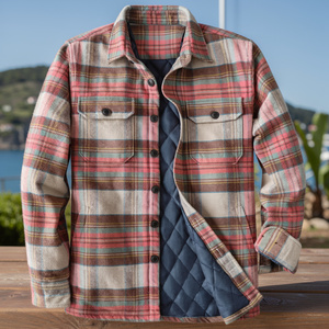 New Men Loose Ripped Hole Denim Varsity Jacket Lapel Collar Button Pocket Casual Clothing Spring Top Plain Dyed Plaid - Product Image 2