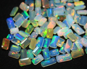 Ópalo natural de 4-6 mm con corte <span class=keywords><strong>esmeralda</strong></span>, juego de color de ópalo, alta calidad, venta al por mayor, piedra preciosa suelta HASNAIN GEMS Rajasthan para anillos y joyería - Product Image 5